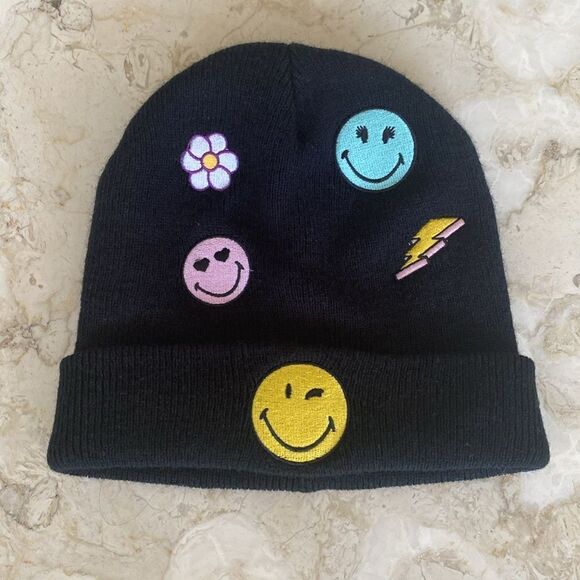 Beanie by Smiley World® Black Unisex - Picture 4 of 7